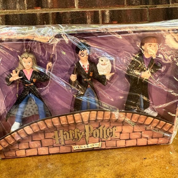New sealed Kurt S. Adler Harry Potter, Ron Weasley & Hermione Granger ornaments - Picture 1 of 5